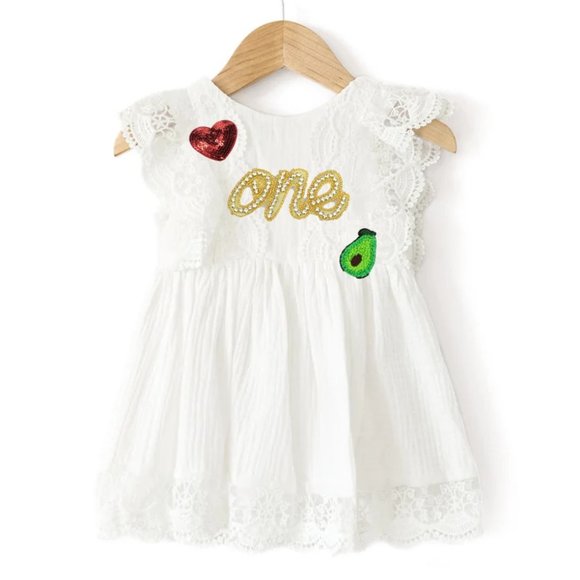 Avocado Dress First Birthday Dress Clothes Mexican Outfit Cinco de Mayo